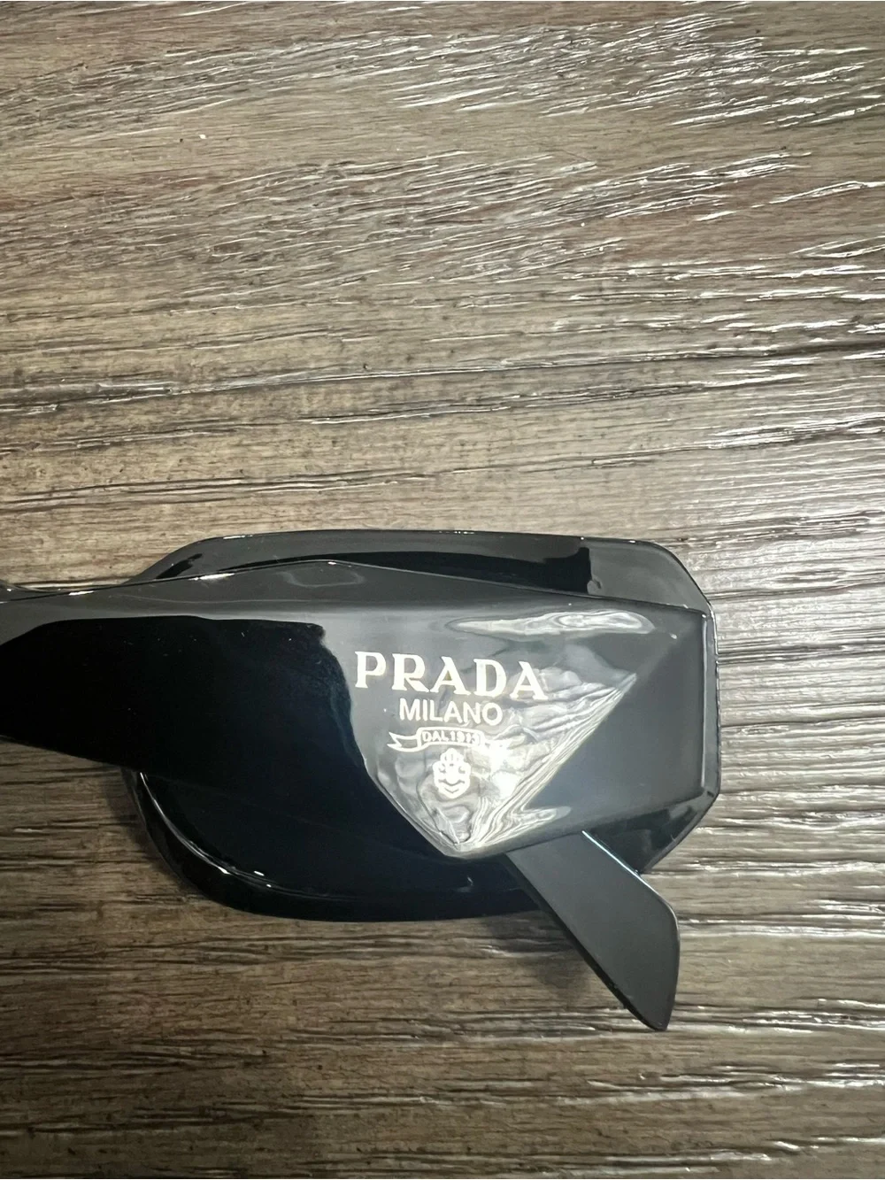 Prada Black Rectangular Men’s Sunglasses with Prada Case
